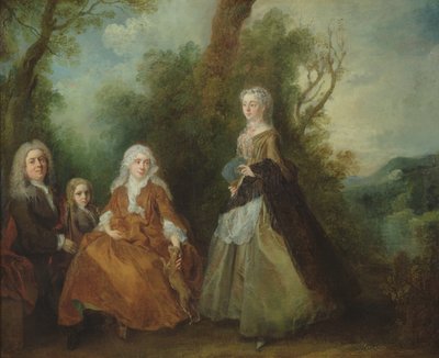 Famille dans un parc - Nicolas Lancret